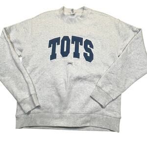 TOTS Sonic Crewneck Sweatshirt Grey Graphic Pullover Mens M Streetwear